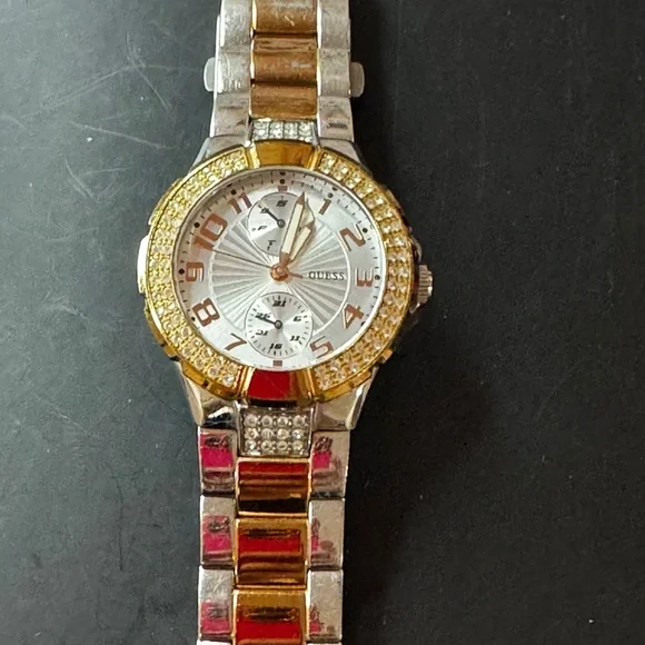 GUESS Women’s Two-Tone Crystal Accent Watch – U13586L2 - Picture 3 of 9